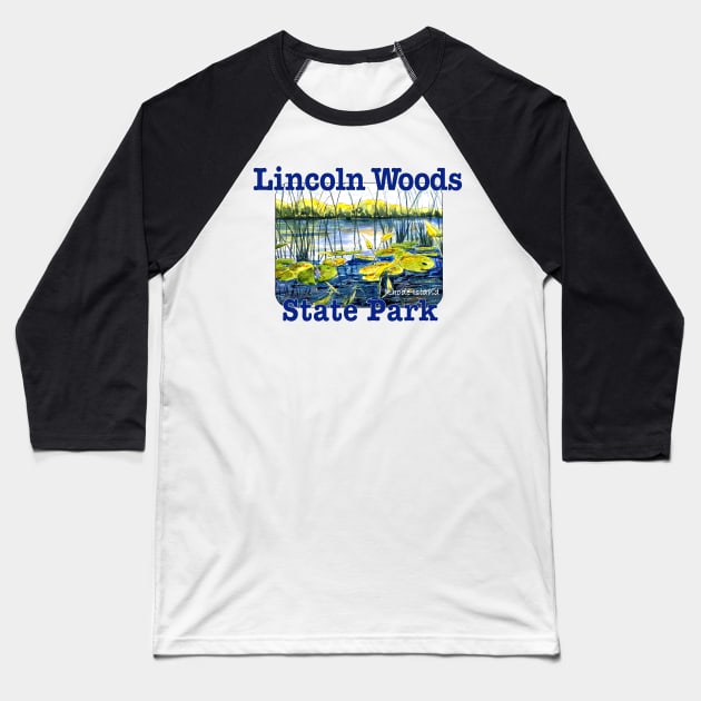 Lincoln Woods State Park, Rhode Island Baseball T-Shirt by MMcBuck